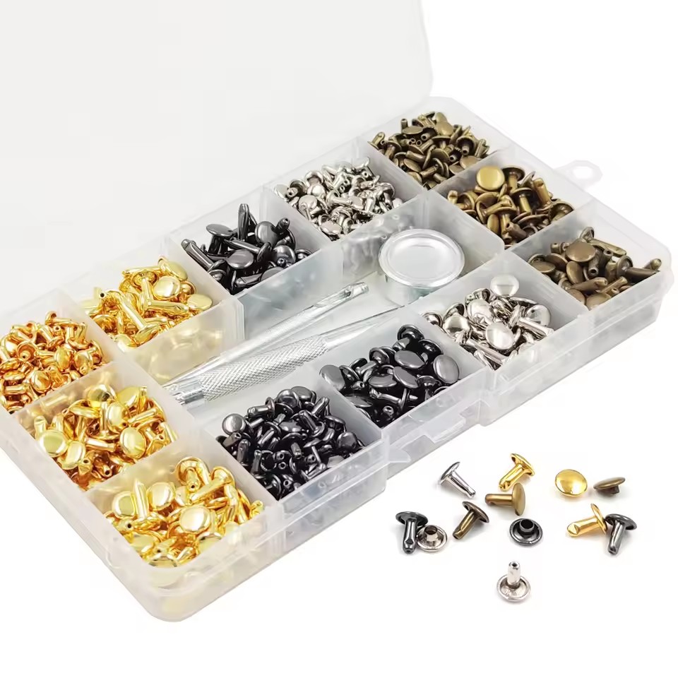 Metal Double Cap Rivets Stud R - Rivet Setter Tool ulasan dan harga
