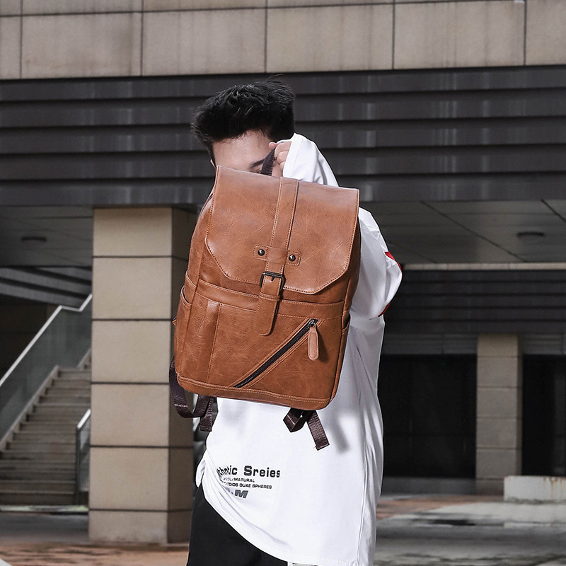 AOTIAN High Quality Business P - Leather Work Rucksack Mens ulasan dan harga