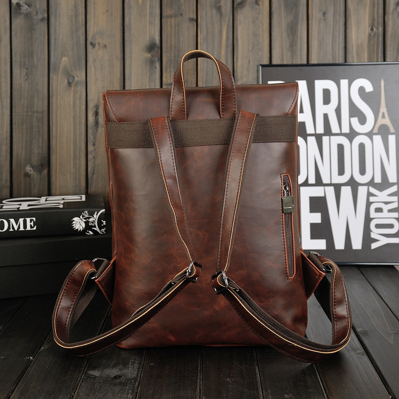 Men Vintage Leather Backpack 1 - Leather Work Rucksack Mens ulasan dan harga