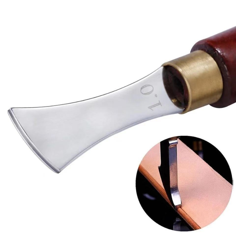 Red Wooden Handle Leather Edge - Groover Stitching Tool ulasan dan harga