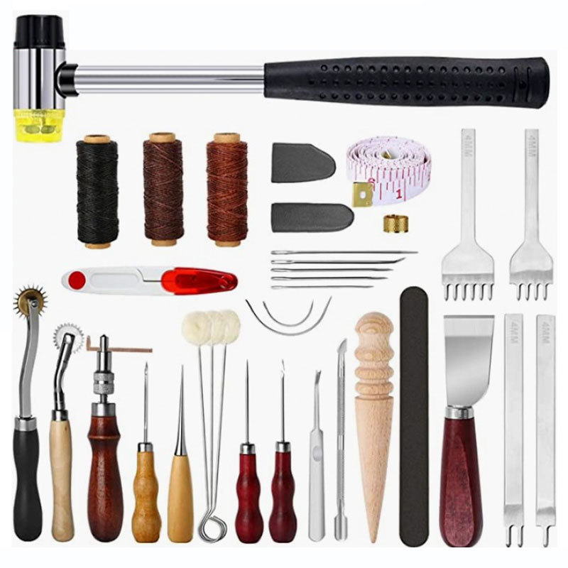 Leather Craft Tool Kit Leather - Groover Stitching Tool ulasan dan harga