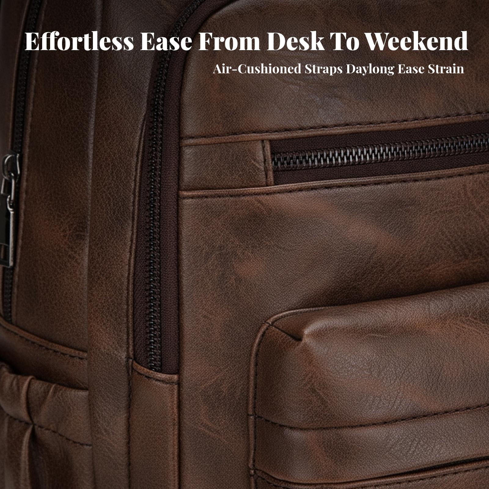 Waterproof Men Rucksack with L - Leather Work Rucksack Mens ulasan dan harga